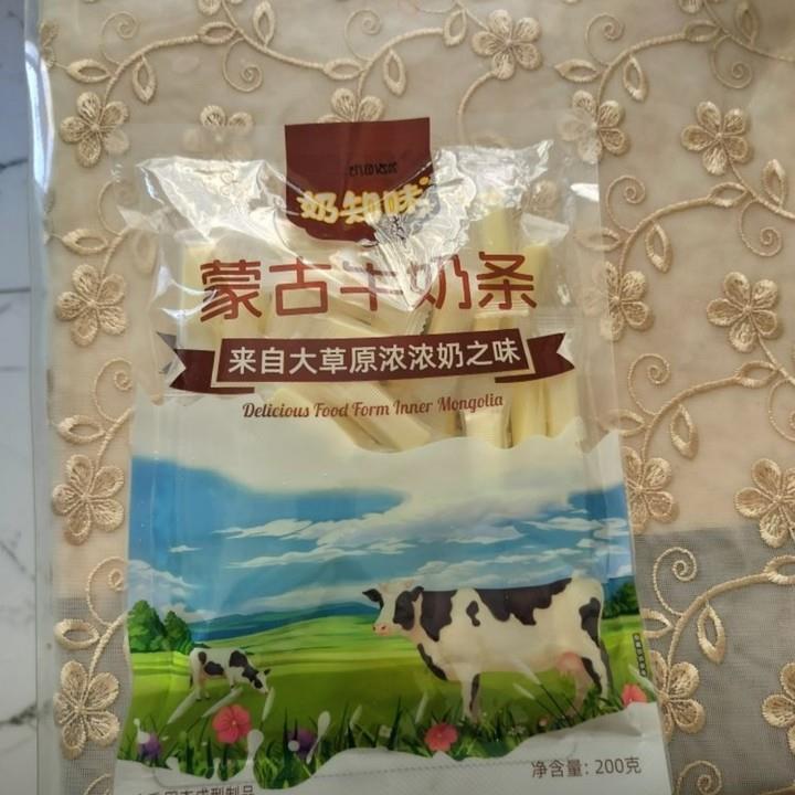 高钙100根蒙古牛奶条无蔗糖奶酪棒精选健康奶知味奶香营养软糯