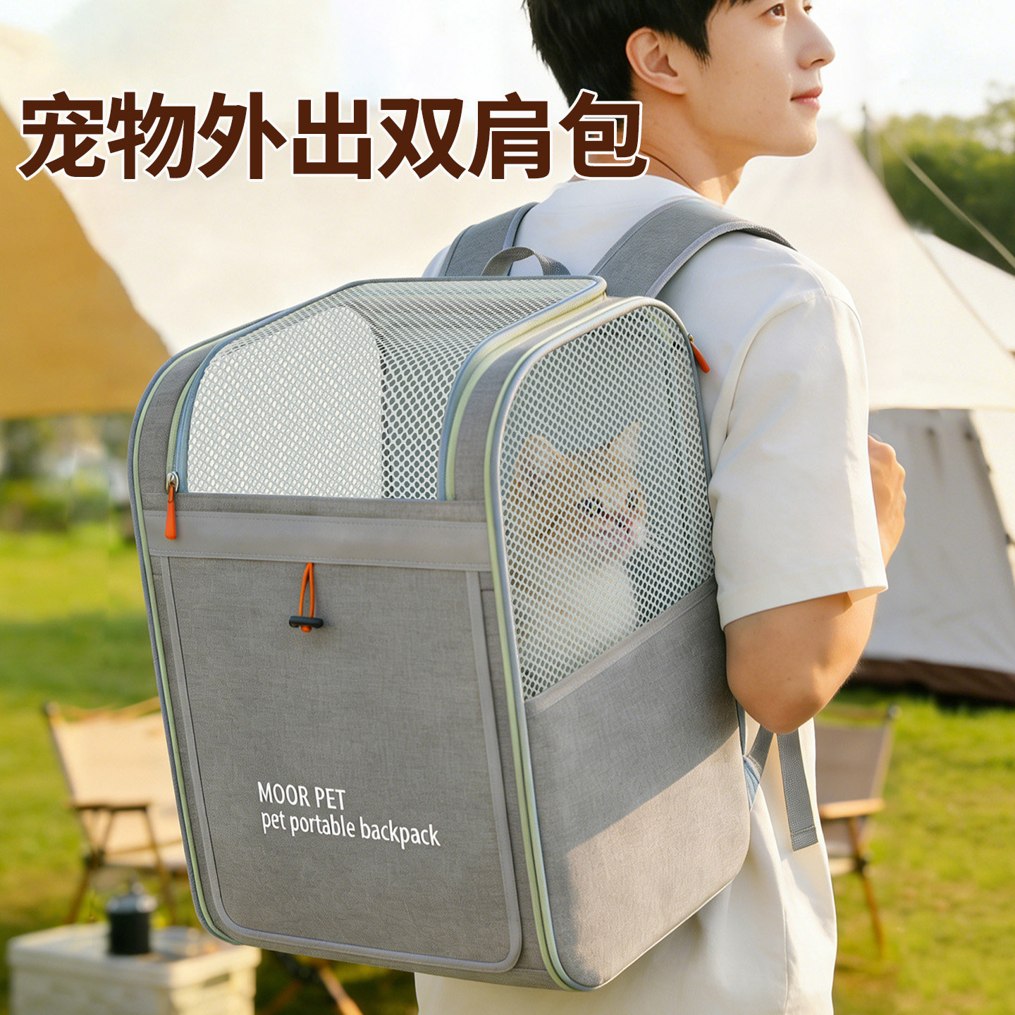 猫包外出便携猫咪透气可折叠防应激双肩狗狗背包大容量外带宠物包