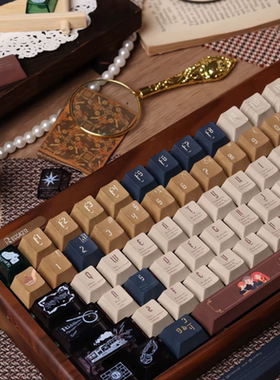 【全套键盘】霍格沃茨68键100键机械键盘胡桃木木坨坨三模连接