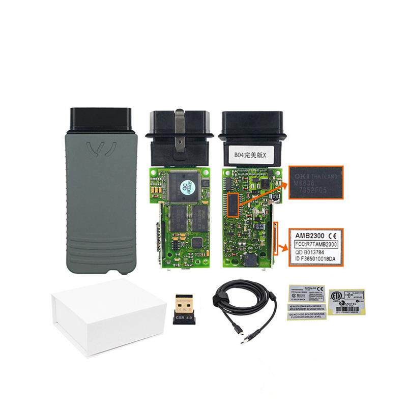 适配跨境OBD 5054a AMB2300蓝牙带OKI蜂鸣器大众奥迪斯柯达汽车诊