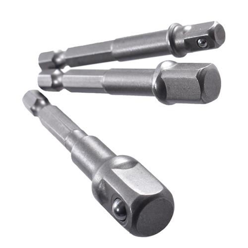 适用电动套筒转换接杆8pc带珠接杆1/2 3/8 1/4六角柄风批连接杆转