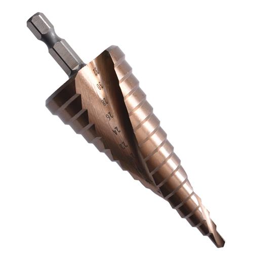 适用六角柄含钴螺旋阶梯钻头跨境高速钢多规格宝塔钻头金属打孔开