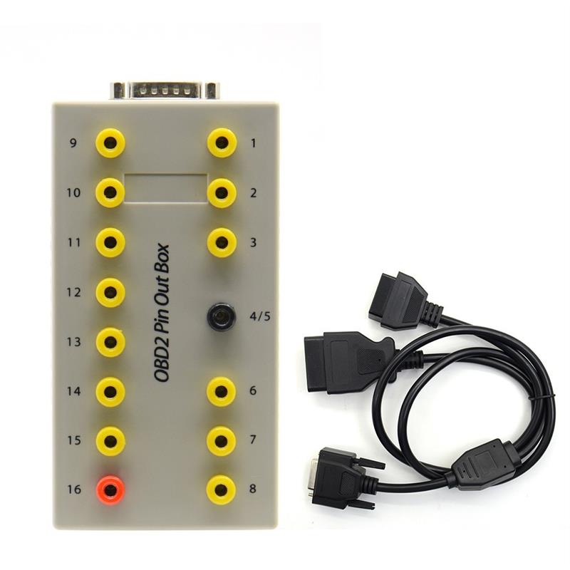 适配OBD2 Pin Out Box break out box汽车诊断仪引脚接线盒分接测