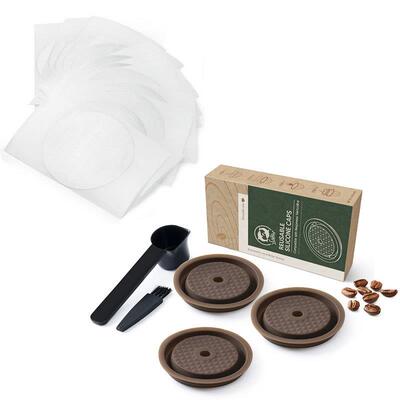 适配iCafilas vertuo 咖啡胶囊的硅胶盖子大雀巢胶囊杯使用铝箔贴
