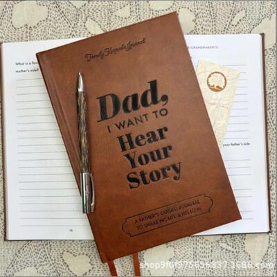 适配跨境新品Dad, I Want to Hear Your Story爸爸故事皮革记事本