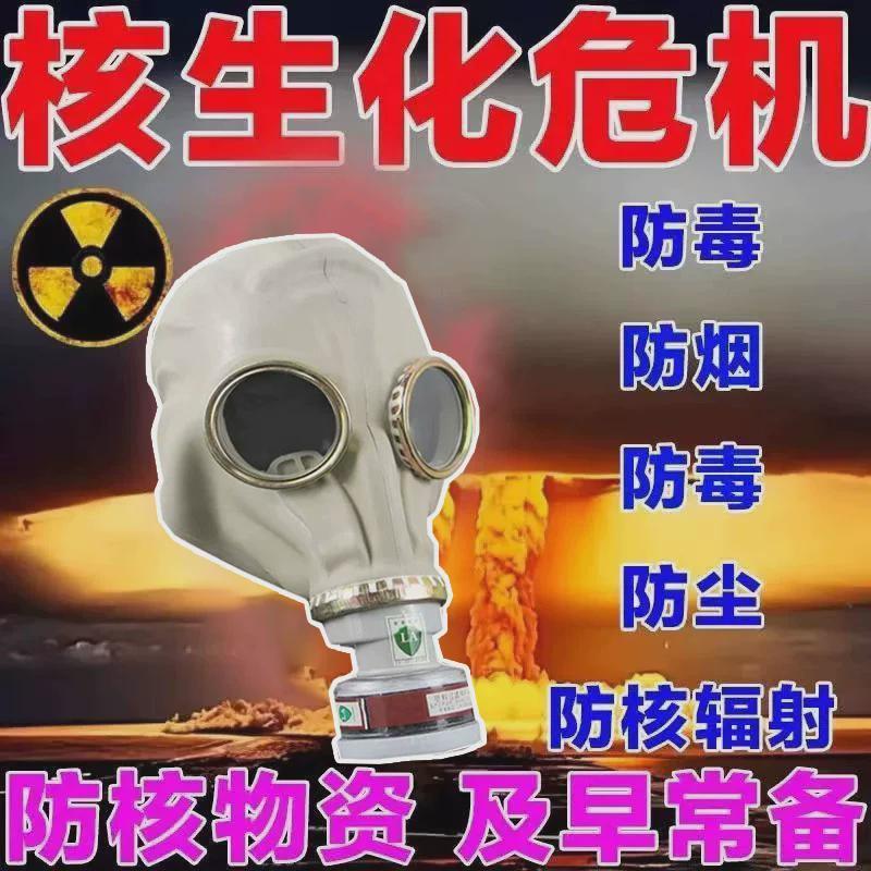 适配防毒面具防核全面罩火灾逃生喷漆化工气体农药灰尘烟自救防护