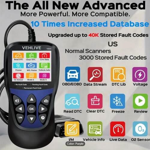 适配跨境新品V850读码器扫描仪 OBD2 Scanner Diagnostic Tool汽