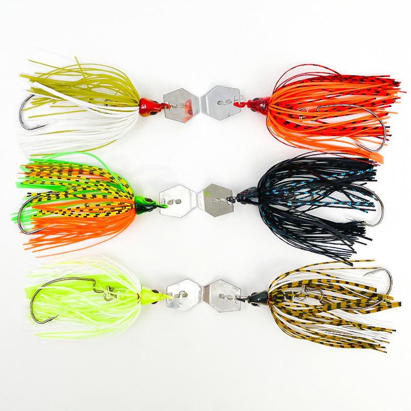 适配跨境胡须佬 挡水板 路亚饵防挂底 复合旋转亮片 假饵铅头钩路