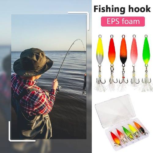 5/10pcs EPS Foam Winter Ice Fishing Lures Floating