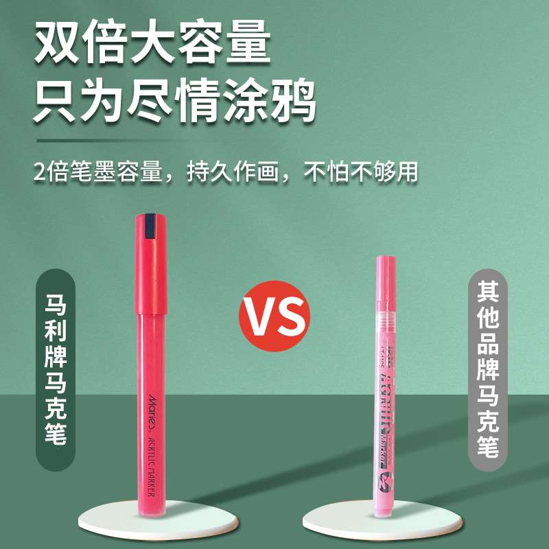 丙烯麦克笔咕卡笔专用颜料笔防水不掉色套装速乾DIY相簿涂鸦笔儿