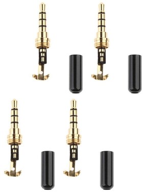 4 x DIY 3.5mm Jack Plug Male Head Converter Headphone Repla