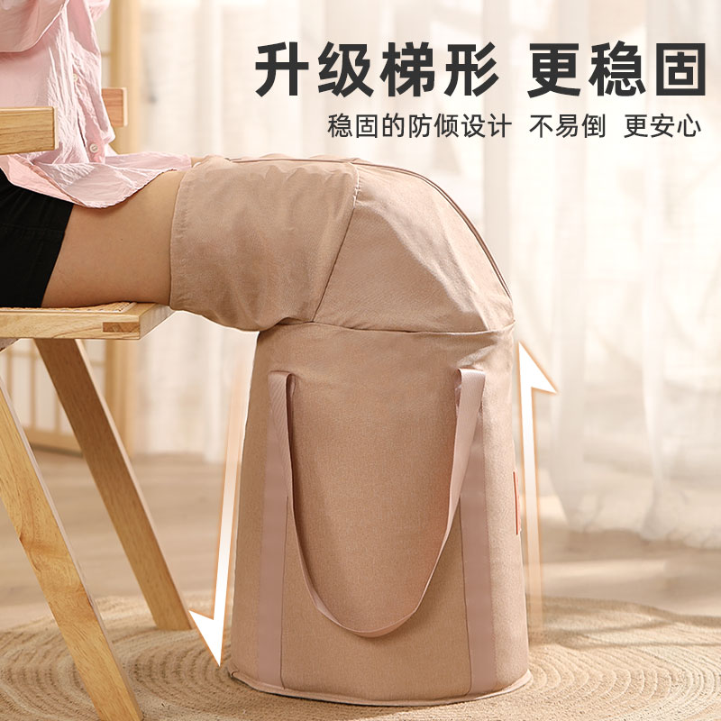 可携式家用宿舍恒温可摺叠泡脚桶过小腿高深燻蒸桶泡脚袋过膝足浴