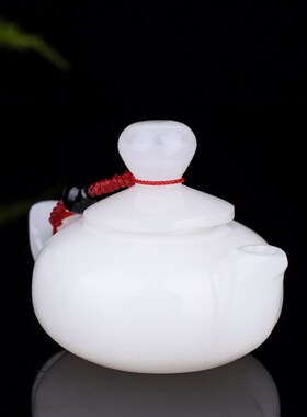好货新疆白玉把把壶手把件男士随身玉石收藏摆件酒壶玉壶
