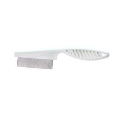极速White plastic handle pet comb Dog flea comb Cat flea rem