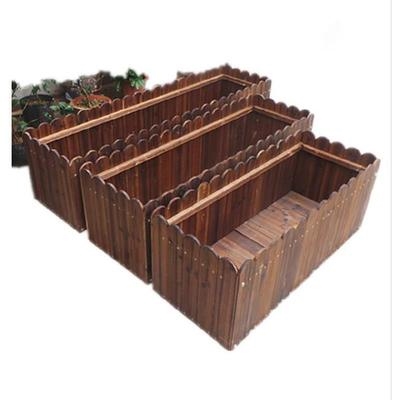 阳台花盆长方形花槽室外花箱花池围栏摆设大号园艺加长木制木板