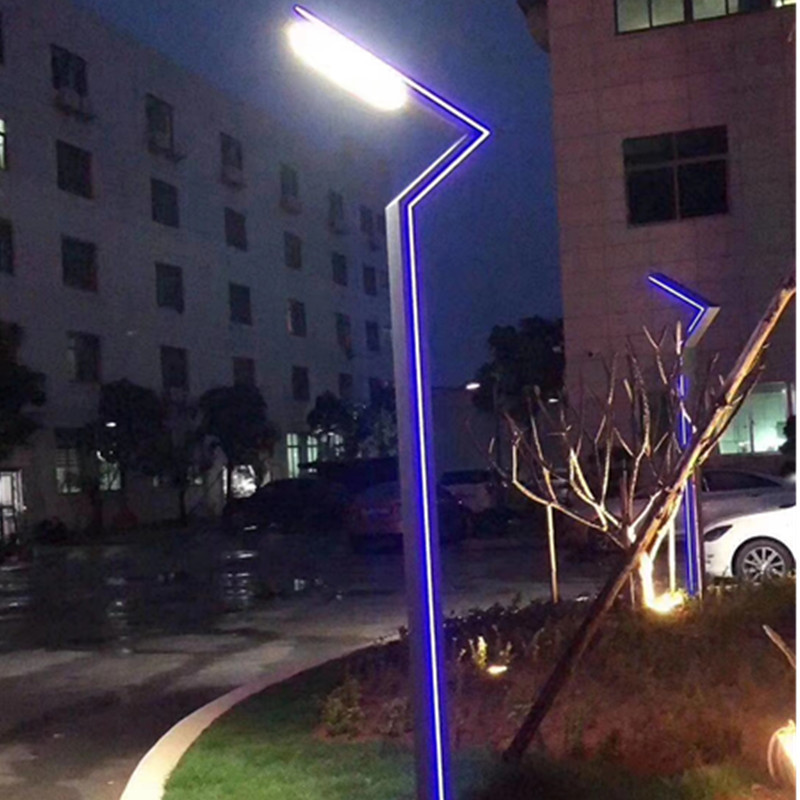 铝型材7字型庭院灯3米灯体两侧LED发光厂家批发户外了字型庭院灯
