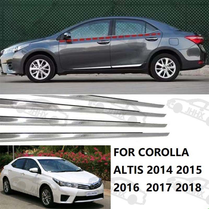 COROLLA卡罗拉2014-2018款车窗玻璃外压条防水密封条车窗饰条电镀