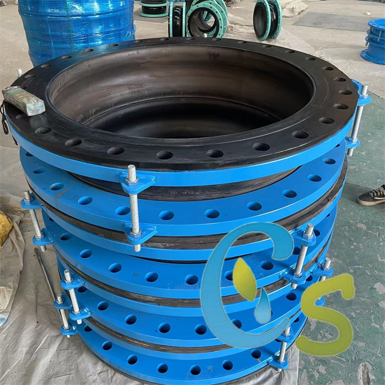 可曲挠大口径橡胶接头 泵房阀管法兰橡胶膨胀节 大翻边橡胶接头