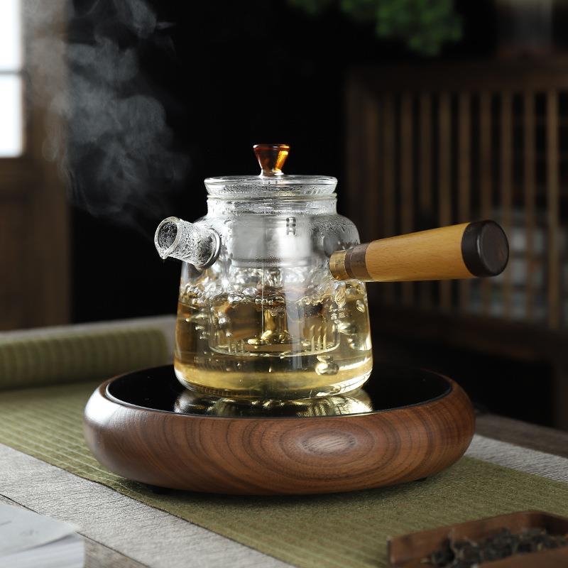 玉玊轩胡桃木超薄电陶炉办公家用百搭围炉煮茶电陶炉煮茶器泡茶炉