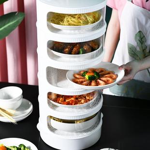 家用多层塑料菜罩剩菜饭菜厨房餐桌罩收纳防尘盖菜罩 保温菜罩冬季