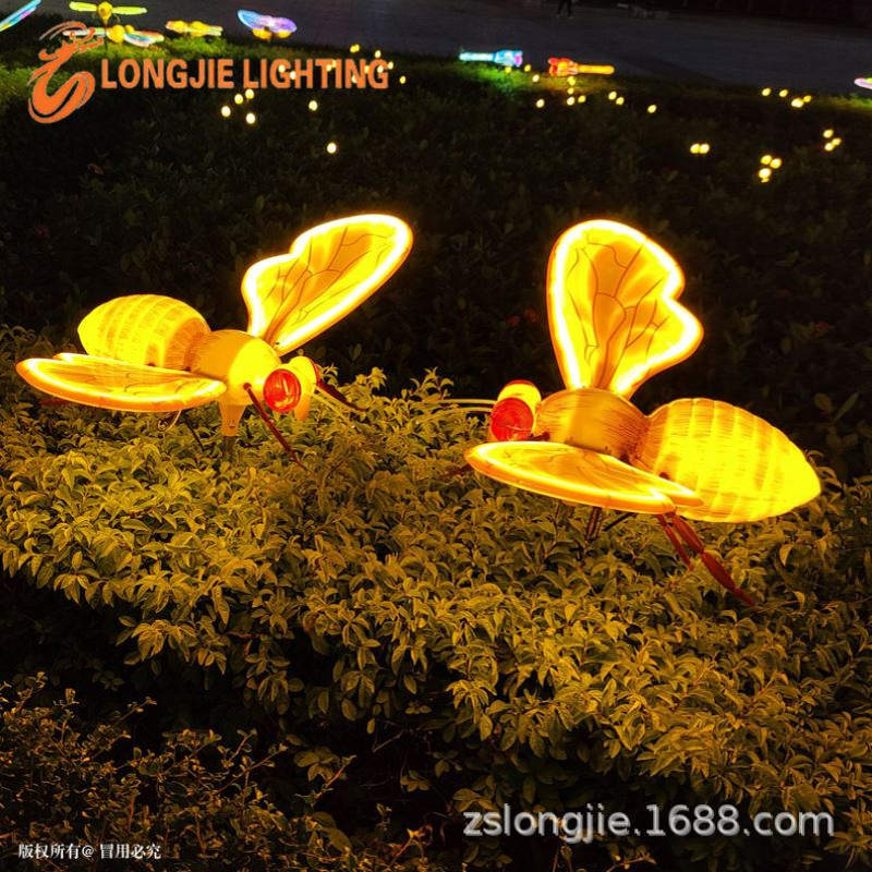 高90CM 直径72CM  LED动态蜜蜂灯 动态蜜蜂灯插地灯