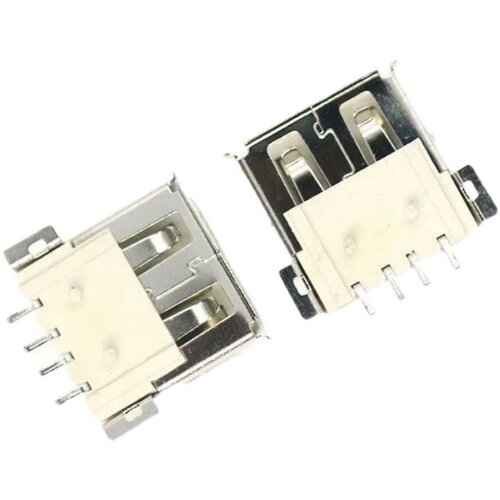 【发10个】AF贴片有边 USB母座 A型母座 全贴片 大4PIN