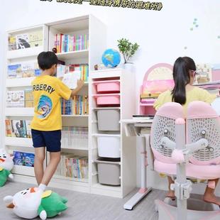 可比熊儿童实木书柜一体整墙简约宝宝书架置物架落地阅读架客厅