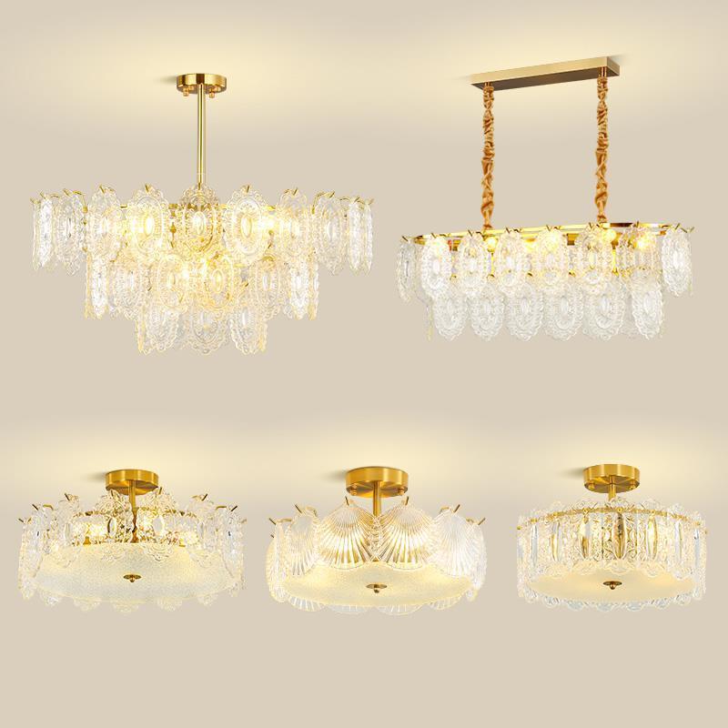 法式轻奢水晶客厅吊灯现代简约主卧室灯具广东中山网红年新款