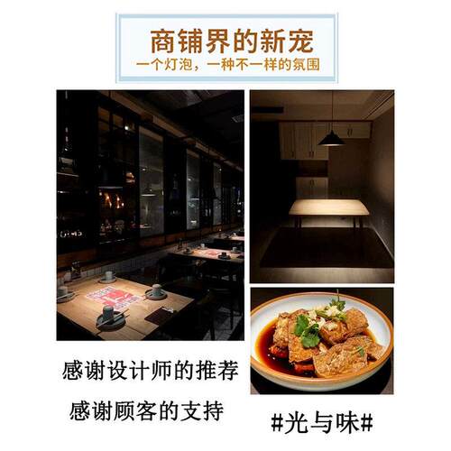 餐饮火锅专用射泡光源led灯泡wE/螺口高显色餐厅吊灯美食灯泡