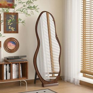 复古穿衣镜贴墙湖泊试衣镜女生家用简约落地全身镜卧室壁挂大镜子