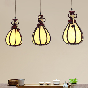 中式单头三头餐厅仿古小吊灯灯笼楼梯酒吧台走廊过道中国风灯具