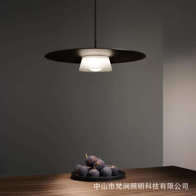 北欧简约创意圆形咖啡厅展厅餐厅吊灯卧室中岛吊灯设计师民宿灯