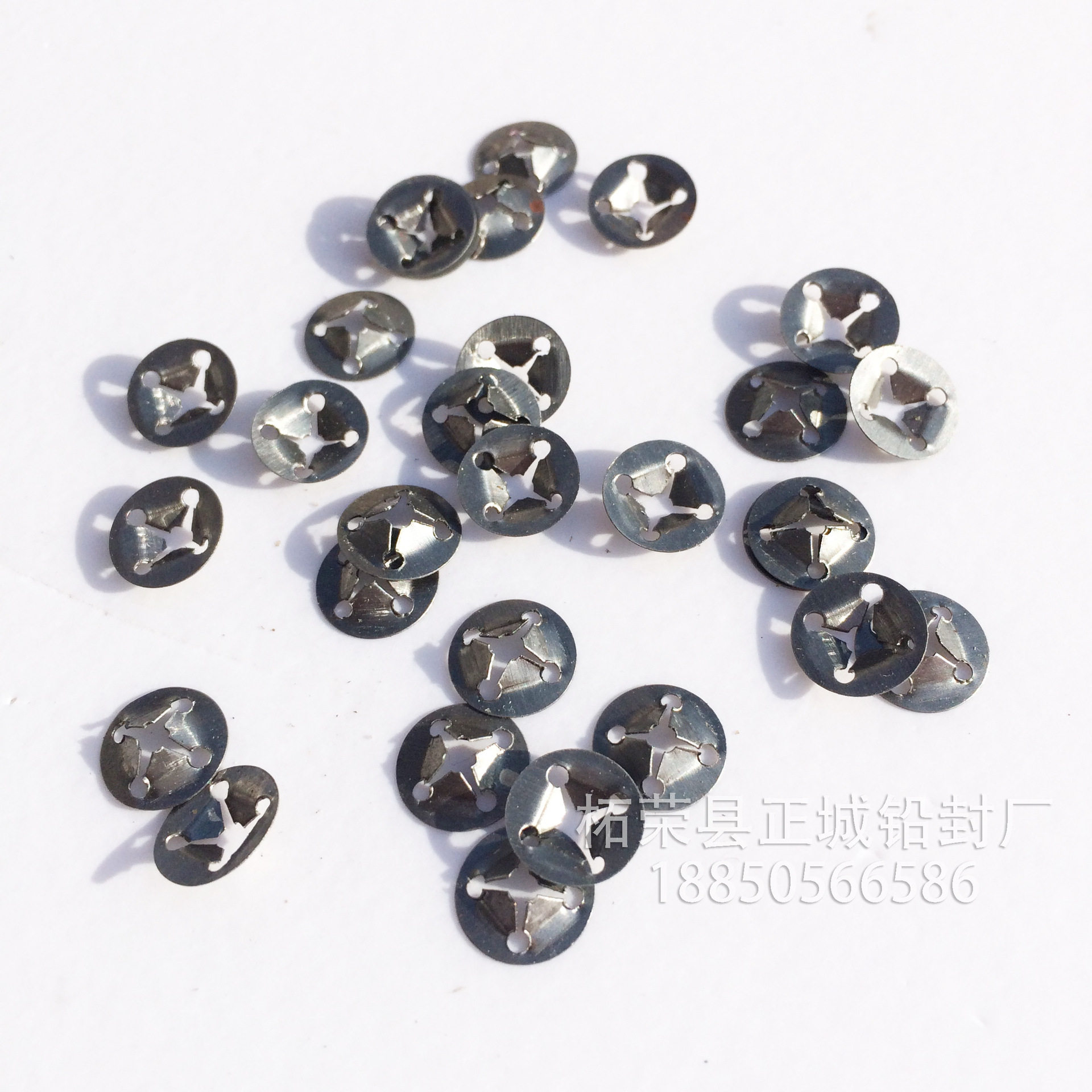 铅封配件一次性卡扣卡片铁片一箱1万个五金密封铝型材密封件