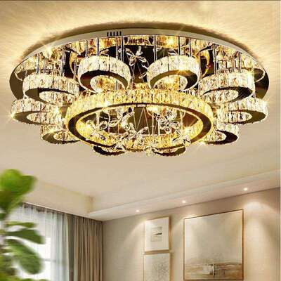 轻奢客厅水晶灯现代简约大气豪华灯具全屋组合卧室中山led主灯风