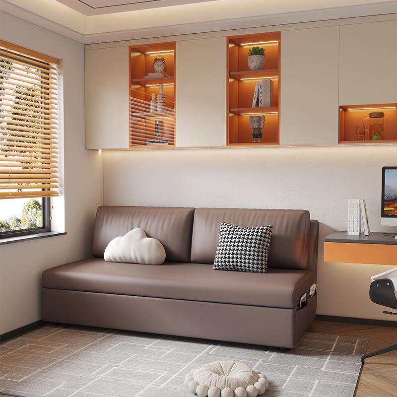 猫抓皮沙发床客厅卧室两用折叠式1米5小户型2026新款一米二双人位
