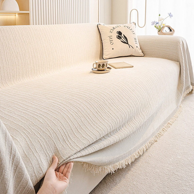 法式奶油风沙发盖布四季通用防滑防猫抓2025新款全包盖套罩坐垫巾