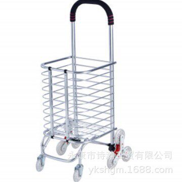 厂家加粗款铝合金可折叠便携式可移动超市购物车买菜车可爬楼