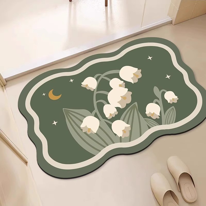 速发硅藻泥软地室浴间速干卫生间门口脚垫子吸水防滑洗手垫厕所小