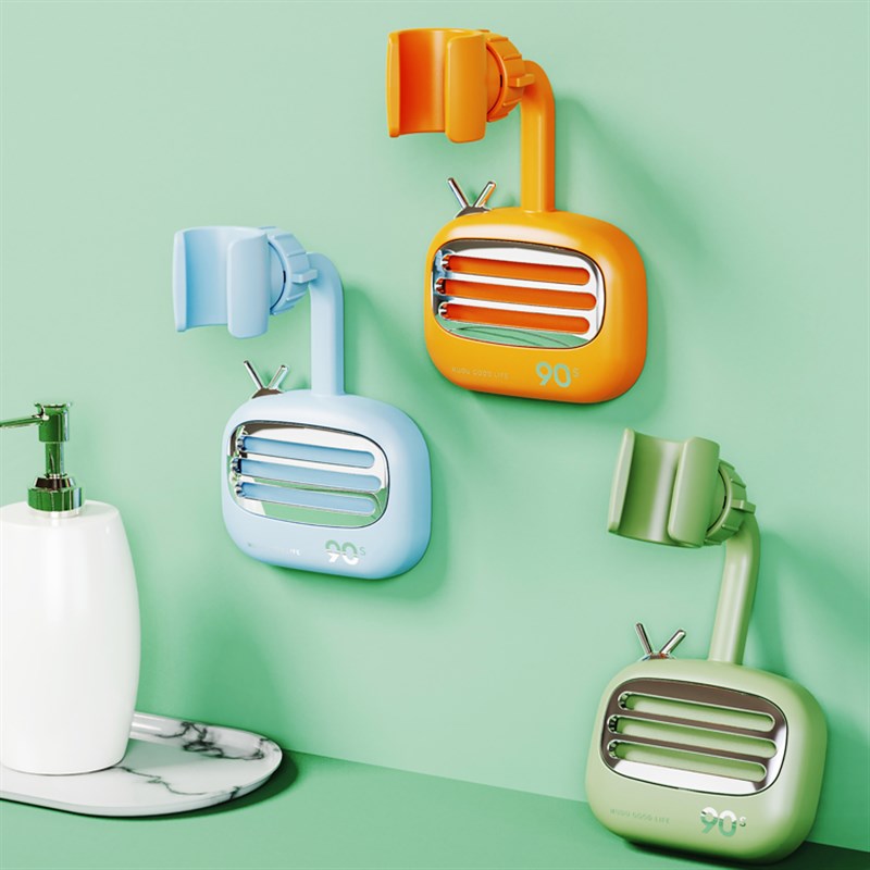 速发儿童支固免打孔宝宝洗澡莲蓬喷头架浴器定室向挂钩可爱