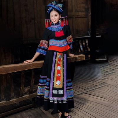 速发会款成人表广西壮族舞蹈演出服少数民族庙新盛装三月三士演服