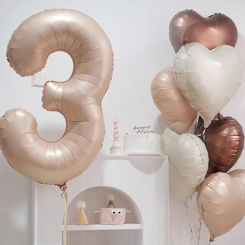 速发球日数字童生孩男儿气生日周岁派对岁2岁拍照场景布置装饰