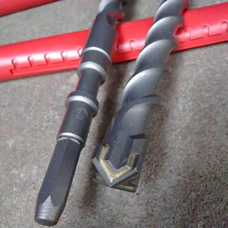 长六角38E电锤钻头1824252830十字四刃合金冲击钻280-400mm