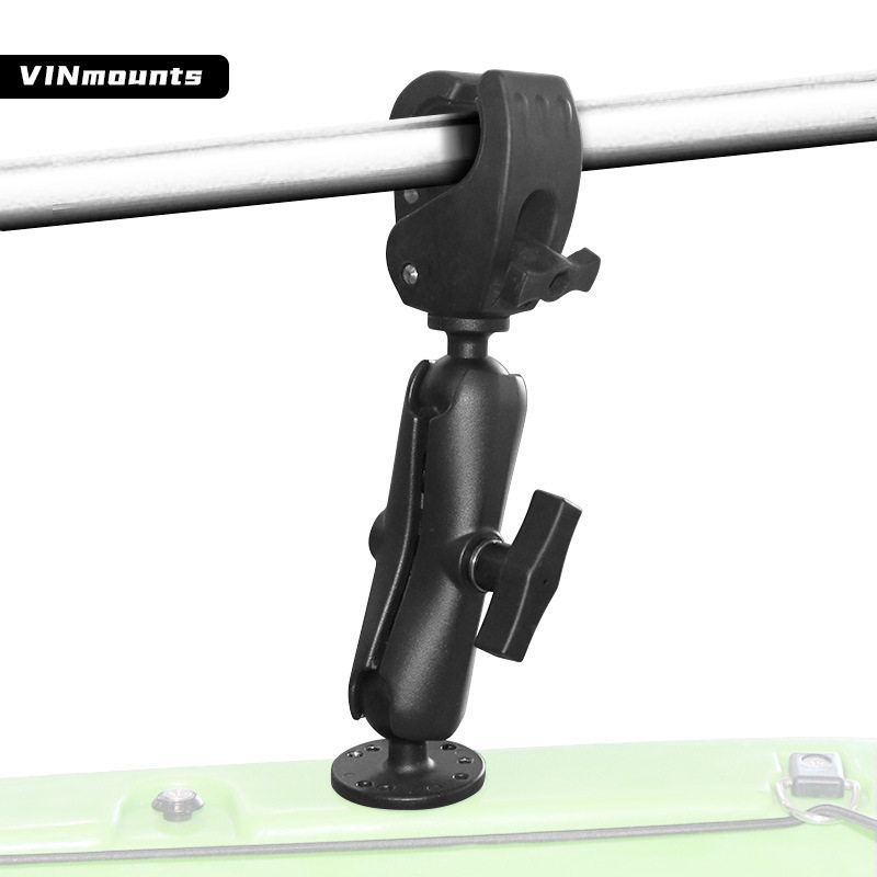 路亚艇推进器固定支架兼容18-53管皮划艇顶流机主杆固定球头支架