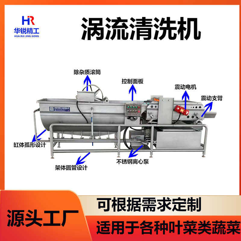 跨境多功能果蔬涡流清洗机中央厨房净菜清洗机食堂蔬菜涡流洗菜机
