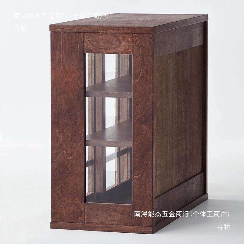 实木复古茶柜收纳柜茶具展示柜储物柜透明桌面防尘书柜碗柜餐边柜