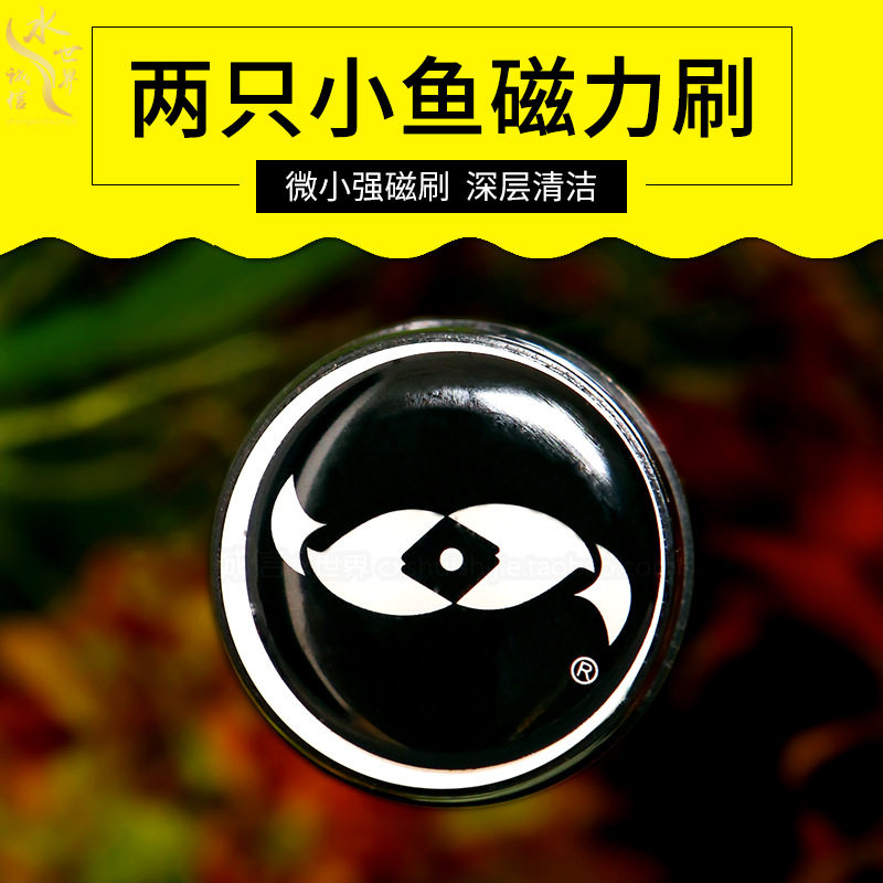 美国两只小鱼鱼缸磁力刷鱼缸刷子磁力清洁刷鱼缸蛋分清洁擦迷你