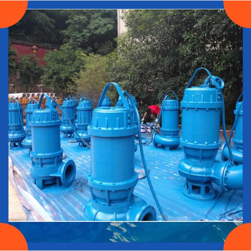 潜水排污泵150WQ200-50-55kw功率55千瓦大口径潜水排污泵直销
