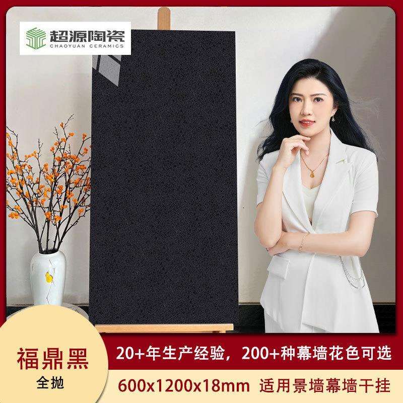 仿福鼎黑石材陶瓷地铺石通体大颗粒福鼎黑幕墙石英砖陶瓷pc仿石砖