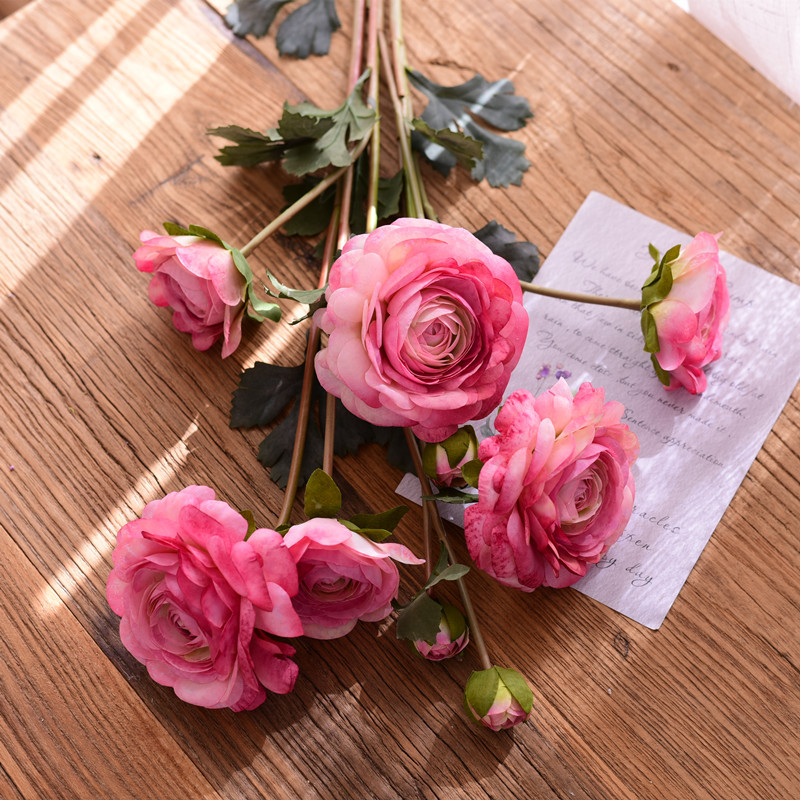 洋牡丹假花仿真花摆设客厅摆件干花花束轻奢高端仿生花餐桌花绢花