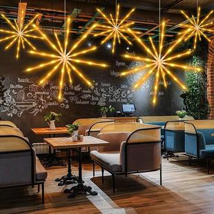 节日氛围跑马烟花灯 室内流星led流水瀑布灯 爆炸星多色遥控挂灯